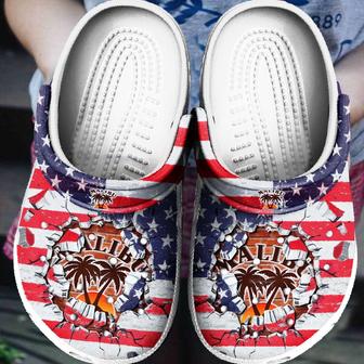 Malibu American Flag Rubber Clog Shoes Comfy Footwear - Monsterry AU