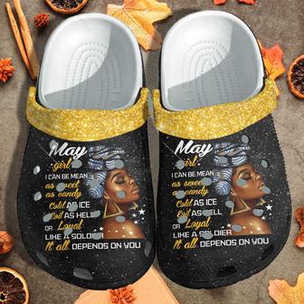May Girl Black Queen Custom Shoes - Evil Loyal Outdoor Shoes Birthday Gift For Women Girl Daughter - Monsterry
