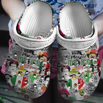 Mexican Symbols Gift For Fan Classic Water Rubber Clog Shoes Comfy Footwear - Monsterry AU