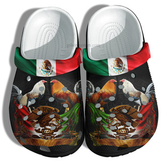 Mexico Eagle Chicken Flag Clog Shoes Gift Men Father Day- Chicken Mexican Lover Shoes Gift Men Women - Monsterry