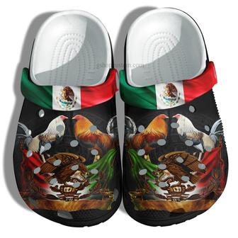 Mexico Eagle Chicken Flag Croc Shoes Gift Men Father Day- Chicken Mexican Lover Shoes Gift Men Women - Monsterry DE