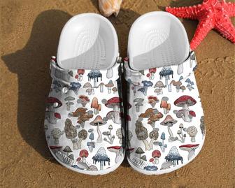 Mushroom Pattern Shoe Charms Gift For Lovers Her Birthday Gifts Rubber Clog Shoes Comfy Footwear - Monsterry UK