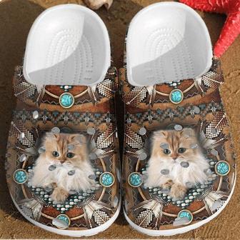 Native Cat Long Hair Rubber Clog Shoes Comfy Footwear - Monsterry UK