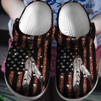 Native Pattern Clog Rubber Clog Shoes Comfy Footwear - Monsterry UK