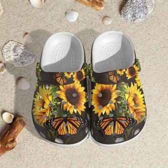 New Sunflowers Rubber Clog Shoes Comfy Footwear - Monsterry DE