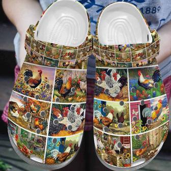 Noisy Chicken Farm Croc Shoes For Mother Day - Funny Animal Shoes Crocbland Clog Gifts For Man Woman - Monsterry AU