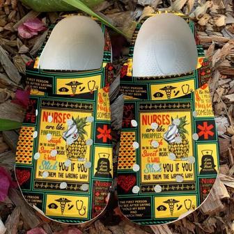 Nurse Are Like Pineapples Rubber Clog Shoes Comfy Footwear - Monsterry UK
