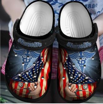 Nurse Caduceus Shoes 4Th Of July - Nurse Life Custom Shoes Independence Gift For Women Men - Monsterry CA