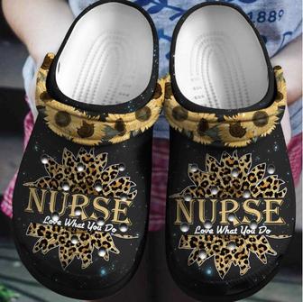 Nurse Love What You Do Shoes - Leopard Skin Sunflower Custom Shoes Birthday Gift For Women Girl Friend - Monsterry DE
