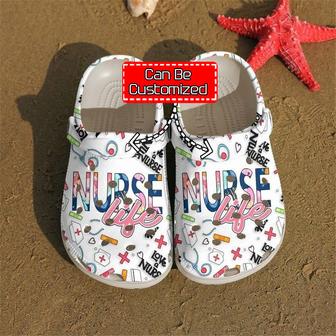 Nurse - Nurse Love Life White Clog Shoes For Men And Women - Monsterry UK