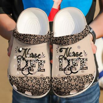 Nurse Nursing Life Cheetah Rubber Clog Shoes Comfy Footwear - Monsterry CA