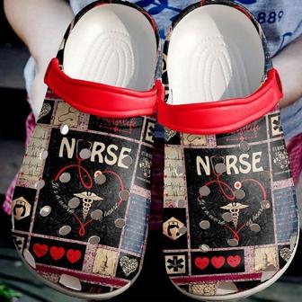 Nurse Pattern Gift Rubber Clog Shoes Comfy Footwear - Monsterry DE