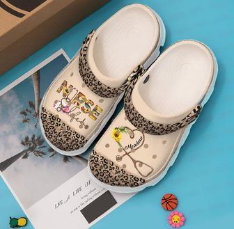 Nurse Personalized Life Leopard Classic Clogs Shoes - Monsterry CA