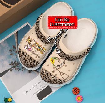 Nurse Personalized Life Leopard Clog Shoes Nurse - Monsterry CA