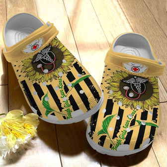 Nurse Tough Girls Save Lives Rubber Clog Shoes Comfy Footwear - Monsterry