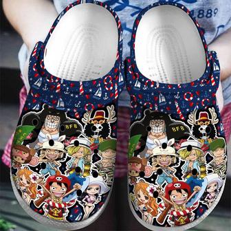 One Pice Christmas Heart Rubber Clog Shoes Comfy Footwear - Monsterry AU