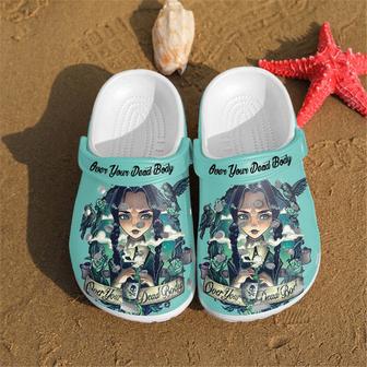 Over Your Dead Body Gift For Fan Classic Water Rubber Clog Shoes Comfy Footwear - Monsterry UK