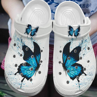 Painting Butterfly Outdoor Shoes - Butterflies Shoes Birthday Gifts For Daughter Niece - Monsterry