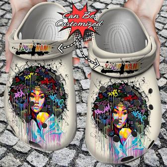 Personalized African American Woman Powerful Women Clog Shoes Custom - Monsterry AU