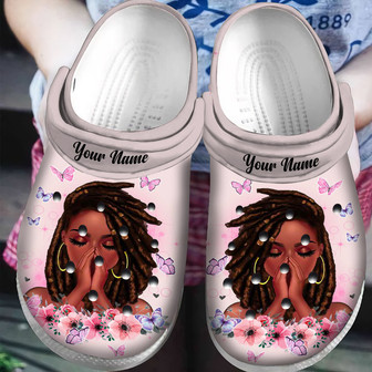 Personalized Black Girl African American Classic Clogs Shoes - Monsterry