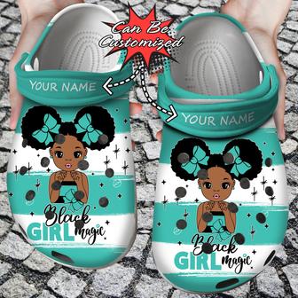 Personalized Black Girl Magic Clog Shoes Afro Girl - Monsterry AU