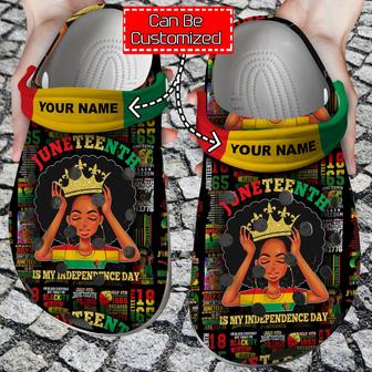 Personalized Black History Juneteenth Is My Independence Day Clog Shoes Custom - Monsterry DE