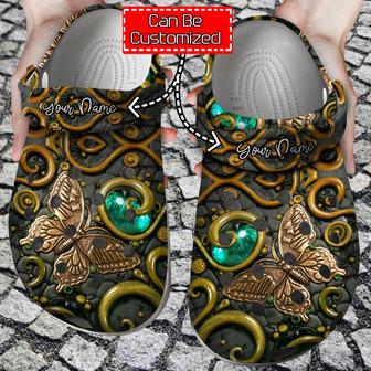 Personalized Butterfly Ancient Clog Shoes Animal - Monsterry