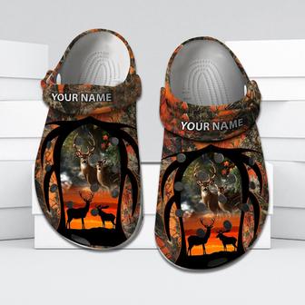 Personalized Deer Hunting Camouflage Clog Shoes - Monsterry UK