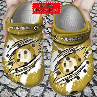 Personalized Doge Coin Ripped Through Clog Shoes Crypto | Favorety UK
