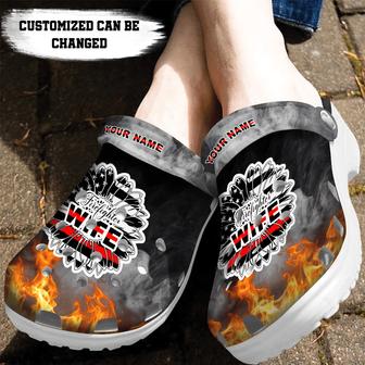 Personalized Firefighter Wife Clog Shoes Firefighter - Monsterry DE