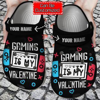 Personalized Gaming Is My Valentine Clog Shoes - Monsterry