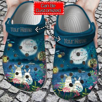 Personalized Happy Anniversary Couple For Wife Or Husband Clog Shoes - Monsterry UK