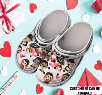 Personalized Horror Valentines Day Clog Shoes - Monsterry