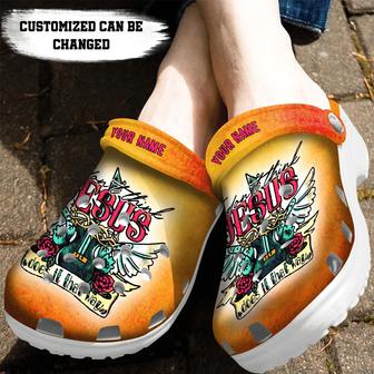 Personalized I Dont Think Jesus Does It That Way Clog Shoes Custom - Monsterry