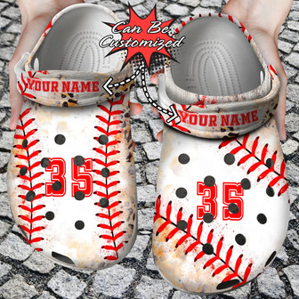 Personalized Leopard Baseball Mix Watercolor Pattern Clog Shoes Custom - Monsterry