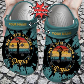 Personalized Man Myth Legend Papa Fathers Day Clog Shoes Fathers Custom - Monsterry DE