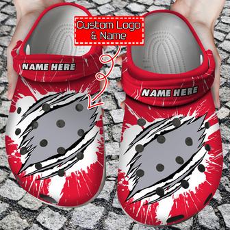 Personalized Name Logo Football Team Ripped Through Style Clog Shoes For Men And Women - Monsterry CA