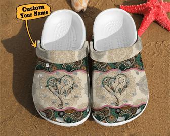 Personalized Nurse Mandala Heart Vintage Gift For Unique Gifts Clog Shoes Nurse - Monsterry