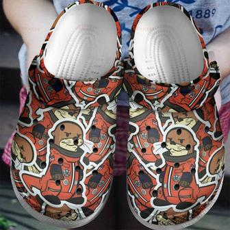 Personalized Otter Astronaut Stickers Gift For Lover Rubber Clog Shoes Comfy Footwear - Monsterry