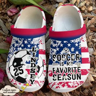 Personalized Soccer Is My Favorite Season Clog Shoes Soccer - Monsterry