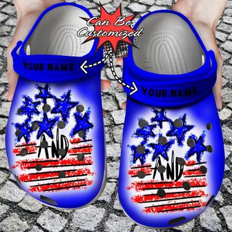 Personalized Stars And Stripes Splatter Clog Shoes Custom - Monsterry CA