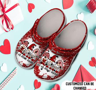 Personalized Valentine Gnome We Will Keep Us Togerther Clog Shoes For Men And Women - Monsterry DE