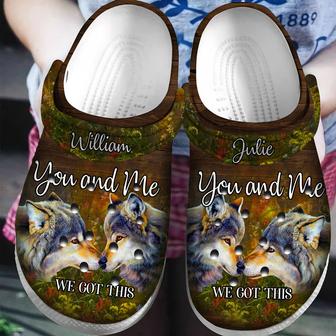 Personalized You And Me We Got This Wolf Couple Classic Clog Shoes - Monsterry DE