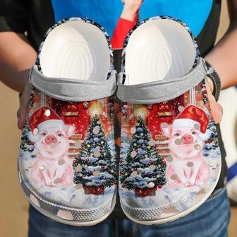 Pig Christmas Clog Shoes Comfy Footwear - Monsterry AU