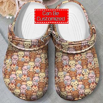 Pig - Cute Pig Patterns Clog Shoes For Men And Women - Monsterry