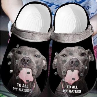 Pitbull To All My Haters Rubber Clog Shoes Comfy Footwear - Monsterry