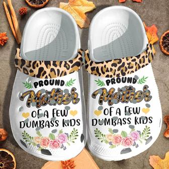 Proud Mother Of A Dumbass Kids Custom Shoes Mothers Day Gifts - Funny Flower Outdoor Shoes For Wife - Monsterry DE