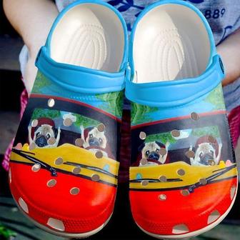Pug Road Rage Rubber Clog Shoes Comfy Footwear - Monsterry AU