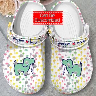 Puppie Love Green Clog Shoes Animal Print | Favorety CA