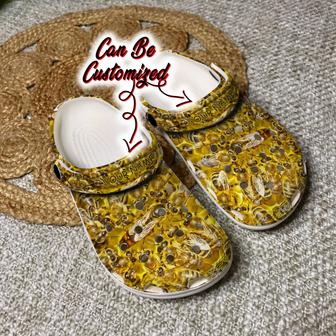 Queen Bee Patterns Clog Shoes Bee - Monsterry UK